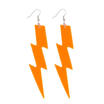 Paire de boucles d'oreilles Flash orange fluo UV