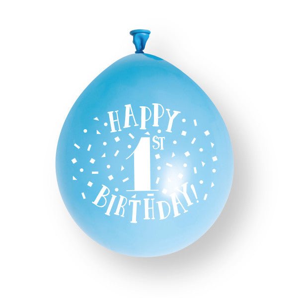 10st Happy 1st Birthday 23 Latex Ballonnen van Unique koop je bij Partywinkel