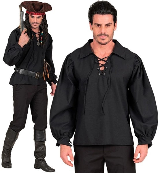 T-shirt historique pour homme, noir