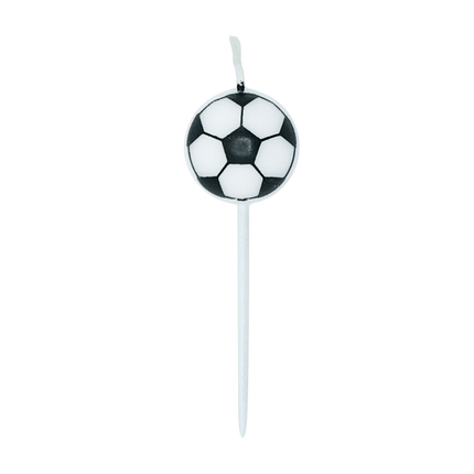 Bougies « football » 4 cm, lot de 5