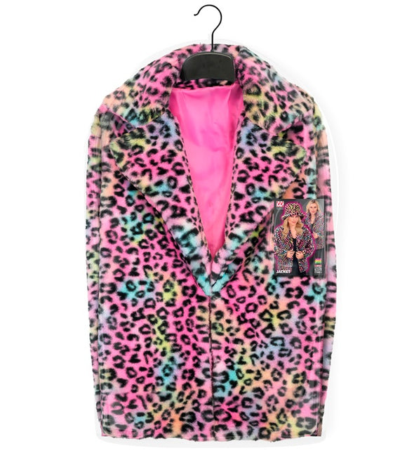 Manteau de fourrure pour dames Peluche Léopard Multi