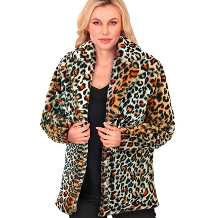 Manteau de fourrure Léopard Peluche