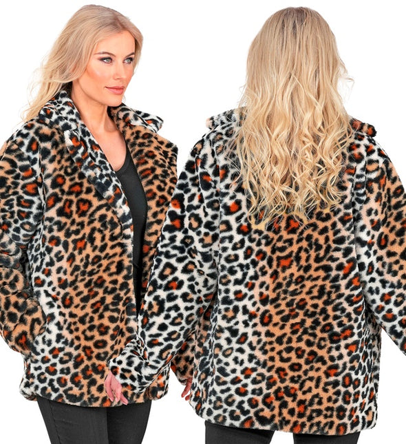 Manteau de fourrure Léopard Peluche