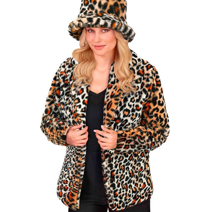 Manteau de fourrure Léopard Peluche