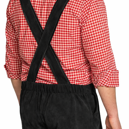 Pantalon en cuir noir long pour l'Oktoberfest