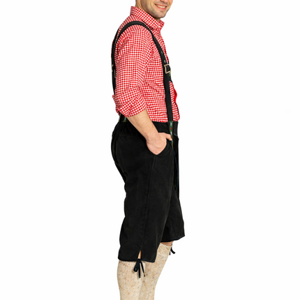 Pantalon en cuir noir long pour l'Oktoberfest