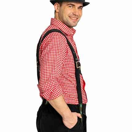 Pantalon en cuir noir court pour l'Oktoberfest