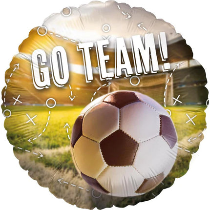 Ballon de football à l'hélium « Go Team » vide, 45 cm