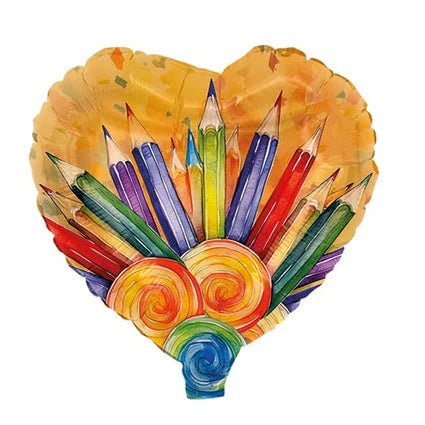 Ballon à l'hélium « Back To School » en forme de crayon, vide, 45 cm