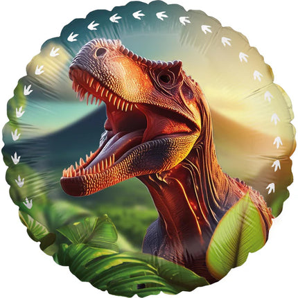 Ballon d'hélium dinosaure coloré, rond, vide, 45 cm