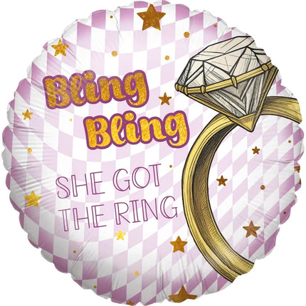 Ballon à l'hélium pour enterrement de vie de jeune fille, rose, bling-bling, vide, 45 cm