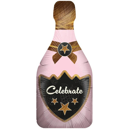 Ballon à l'hélium rose « Champagne » « Celebrate » (vide) 90 cm