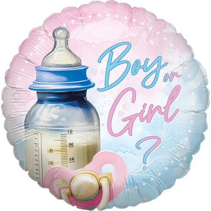 Ballon à l'hélium pour baby shower « garçon » ou « fille » (vide), 45 cm