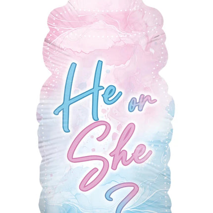 Ballon à l'hélium « Gender Reveal » en forme de bouteille, vide, 78 cm