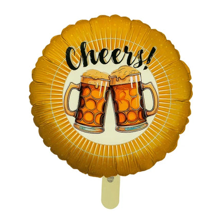 Ballon orange à l'hélium « Cheers » vide, 45 cm
