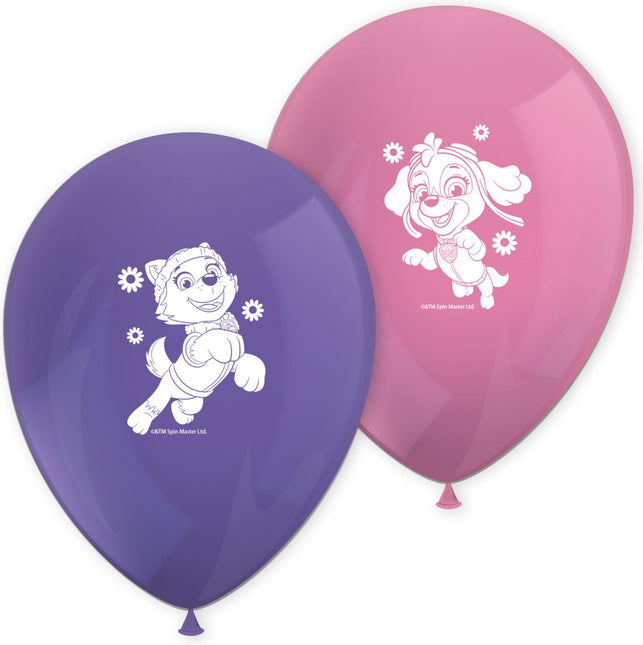 Ballons Paw Patrol Skye et Everest 8pcs