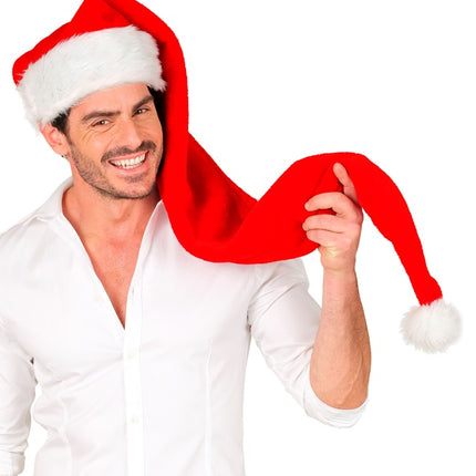 CHAPEAU DU PÈRE NOËL EN PELUCHE EXTRA LONG 125 CM