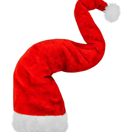 CHAPEAU DU PÈRE NOËL EN PELUCHE EXTRA LONG 125 CM