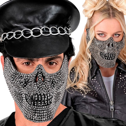 MASQUE TÊTE DE MORT STRASS