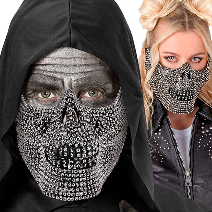 MASQUE TÊTE DE MORT STRASS