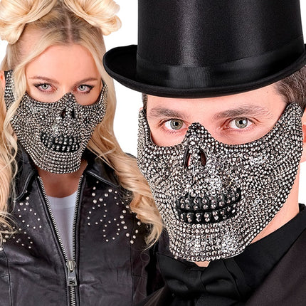 MASQUE TÊTE DE MORT STRASS