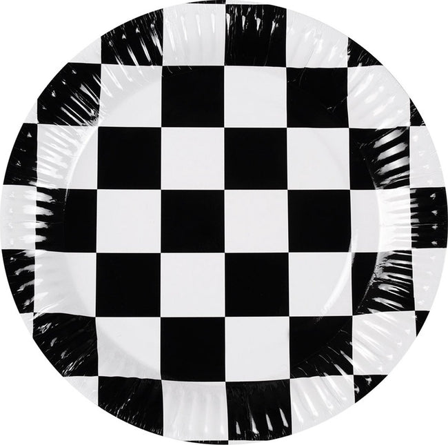 Assiettes Racing en papier 23cm 10pcs