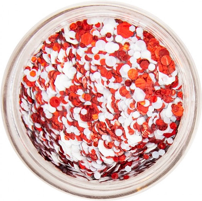 PXP Pressed Chunky Glitter Cream rouge-blanc 10 ml