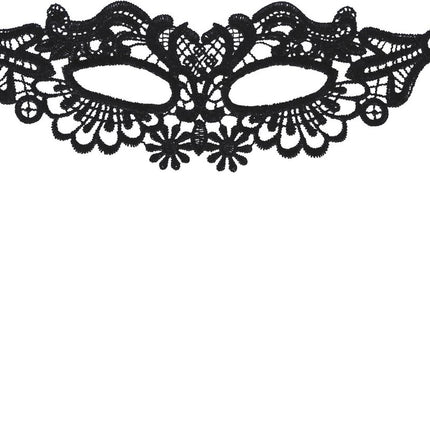 Masque oculaire noir en dentelle