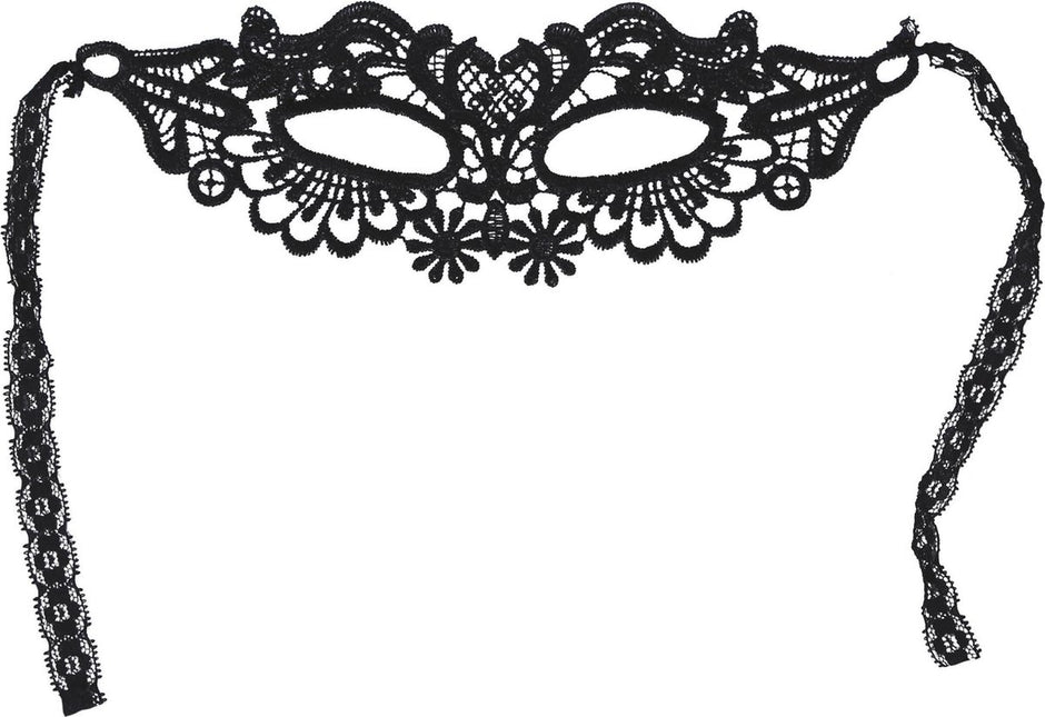 Masque oculaire noir en dentelle