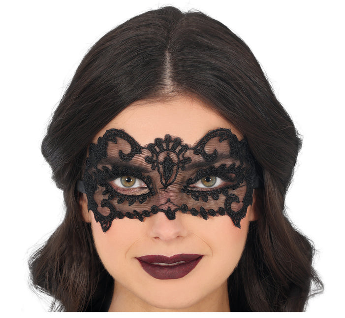 Masque de dentelle noir
