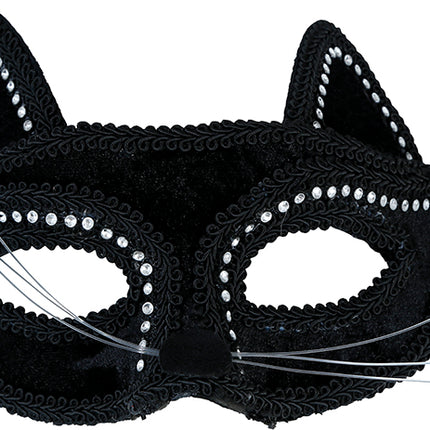 Masque yeux de chat noir adulte