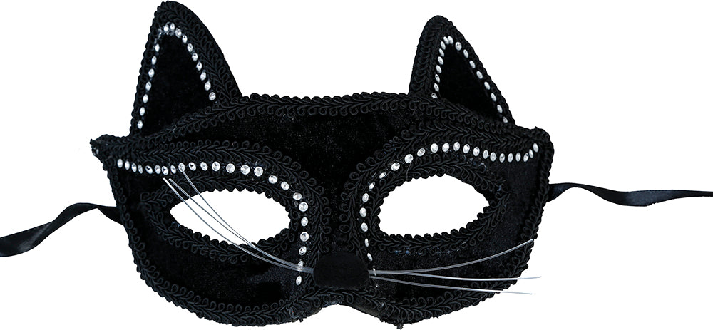Masque yeux de chat noir adulte