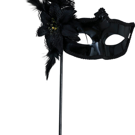 Masque noir avec bâton, adulte