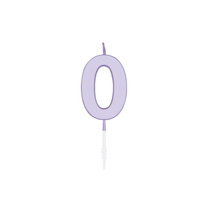 Bougie « 0 ans » Lila 4,5 cm