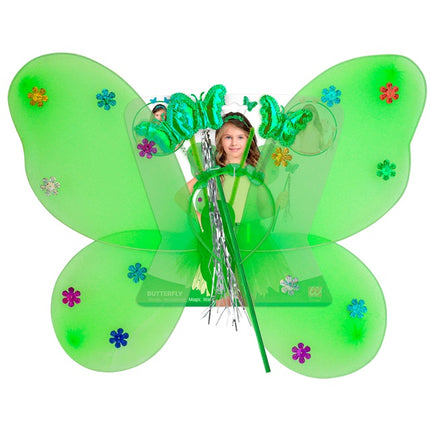 ENSEMBLE DE PAPILLONS VERT