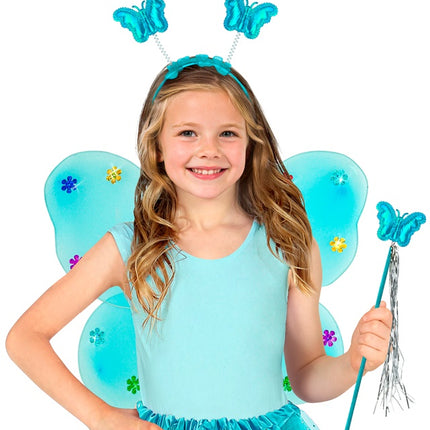 ENSEMBLE DE PAPILLONS BLEU