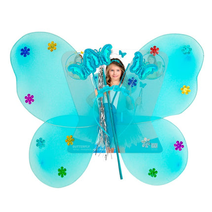 ENSEMBLE DE PAPILLONS BLEU