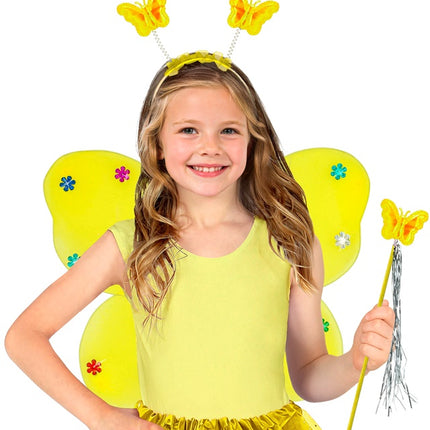 ENSEMBLE DE PAPILLONS JAUNE