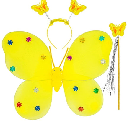 ENSEMBLE DE PAPILLONS JAUNE