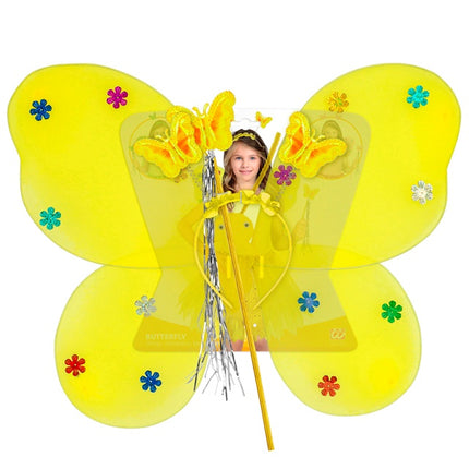 ENSEMBLE DE PAPILLONS JAUNE