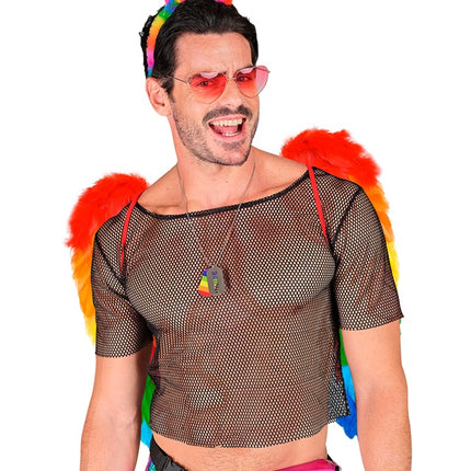 AILES DE PLUMES ARC-EN-CIEL PLIABLES 50 X 50 CM