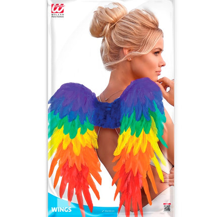 AILES DE PLUMES ARC-EN-CIEL PLIABLES 50 X 50 CM