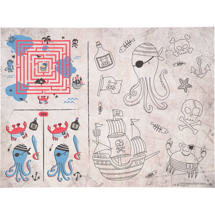 Set de table Pirate avec activités 40cm 6pcs