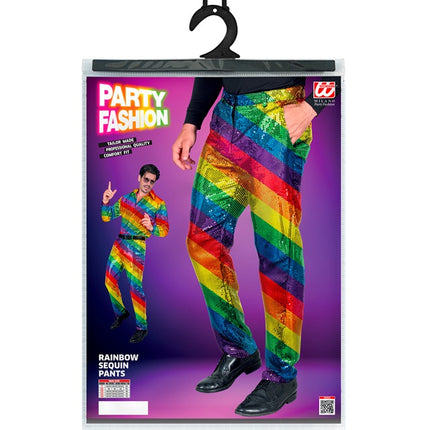PANTALON À PAILLETTES ARC-EN-CIEL