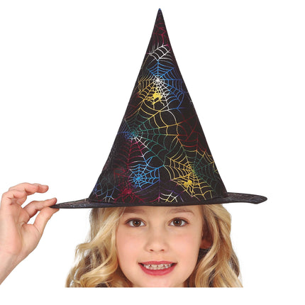 Chapeau de sorcière Halloween Araignées Enfant
