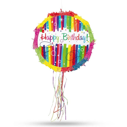 Pinata « Joyeux anniversaire » colorée