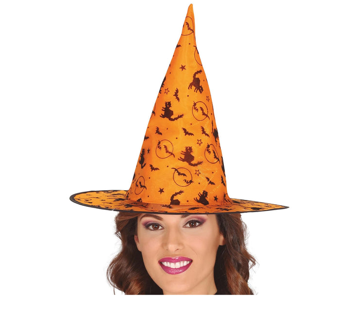 Chapeau de sorcière d'Halloween Orange