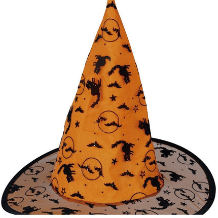 Chapeau de sorcière d'Halloween Orange