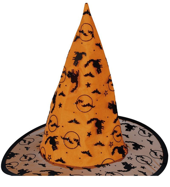 Chapeau de sorcière d'Halloween Orange
