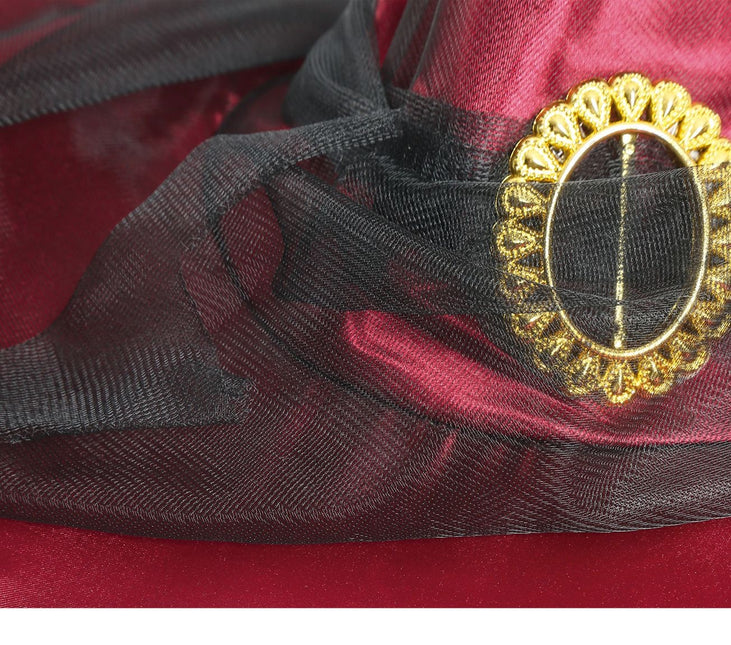 Chapeau de sorcière d'Halloween Voile rouge